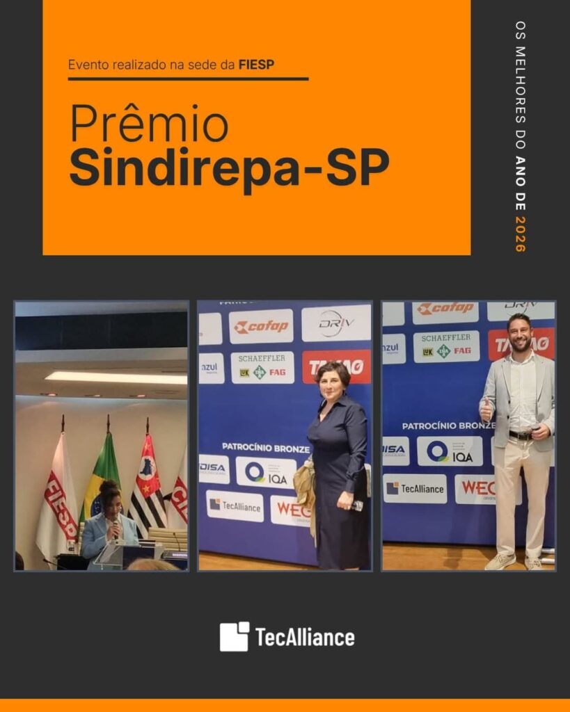 TecAlliance participa do Prêmio Sindirepa-SP 2026 e reforça conexões no aftermarket automotivo